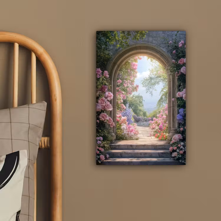 Doorkijk - Rozen - Vintage - Bloemen canvas 2cm klein -sfeer3