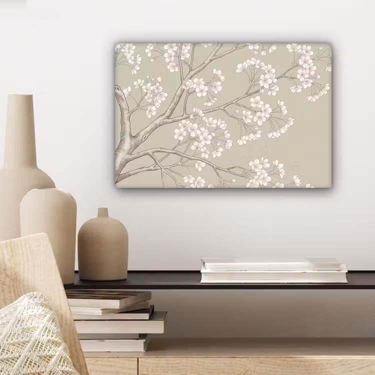 Sereen - Bloesem - Wit canvas 2cm klein -sfeer6