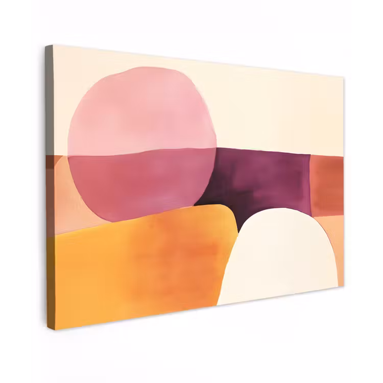 Vormen - Abstract - Kleurrijk canvas 2cm klein -z3d