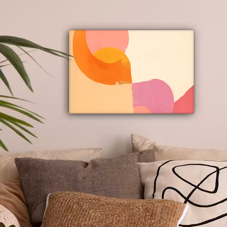 Vormen - Abstract - Kleurrijk canvas 2cm klein -sfeer1