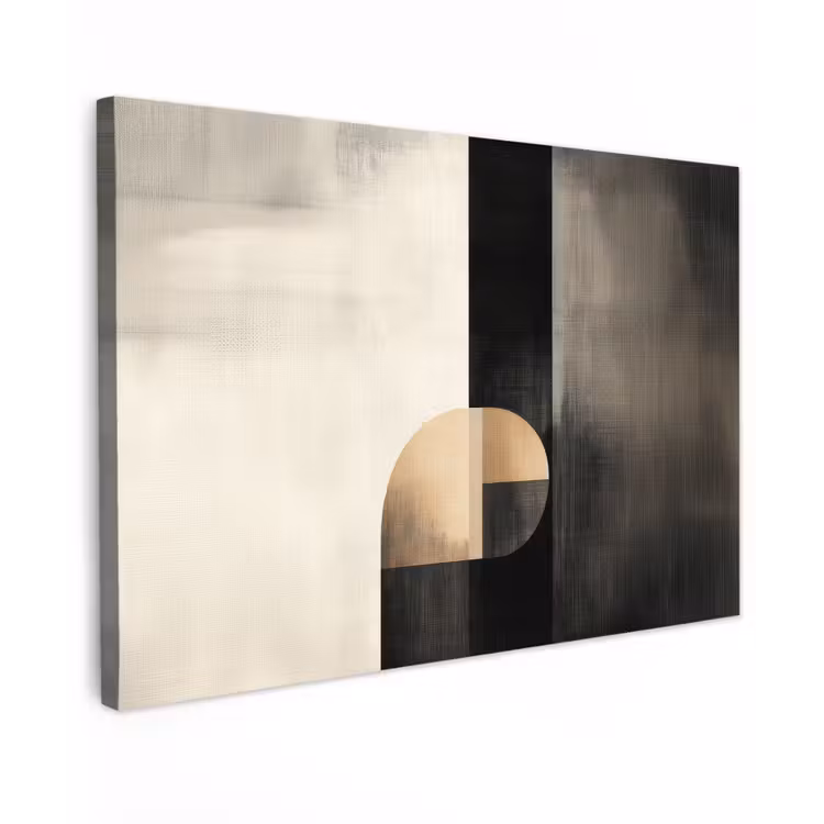 Vormen - Modern - Zwart canvas 2cm klein -z3d