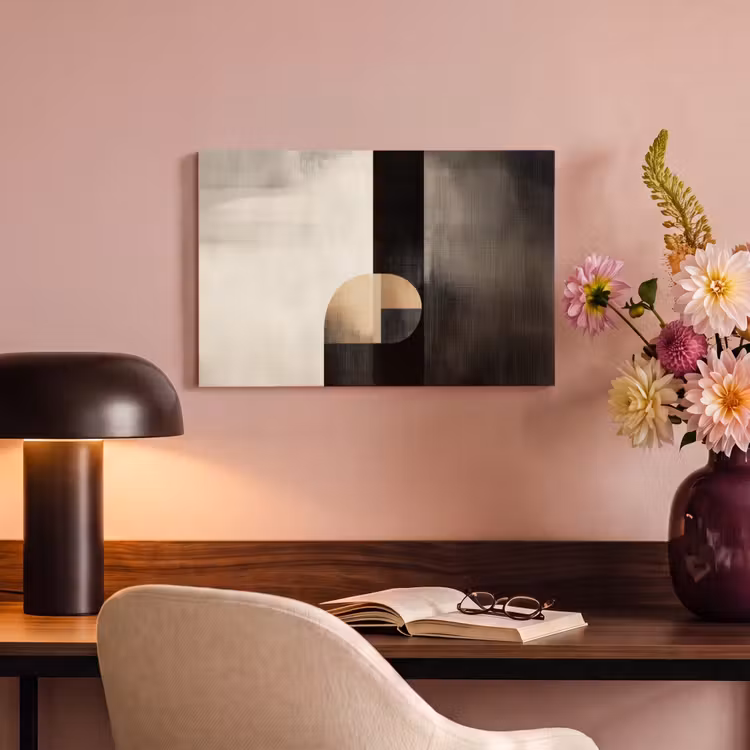 Vormen - Modern - Zwart canvas 2cm klein -sfeer4