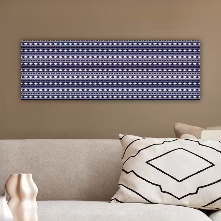 Schelp - Nautisch - Blauw - Wit canvas 2cm klein 828 -sfeer3