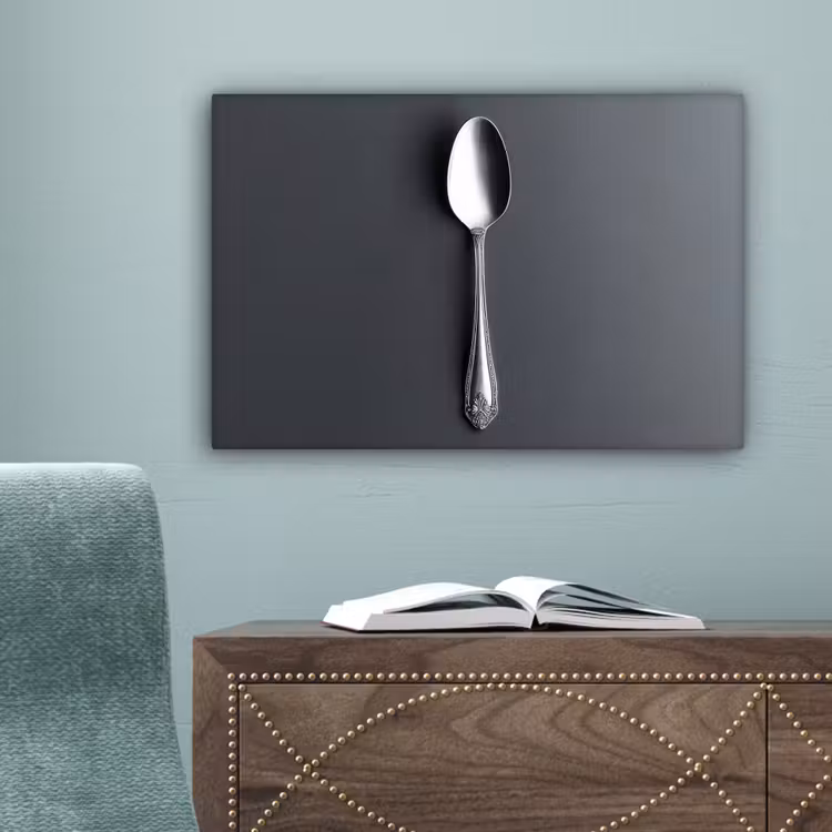 Zilver - Metaal - Lepel canvas 2cm klein -sfeer4