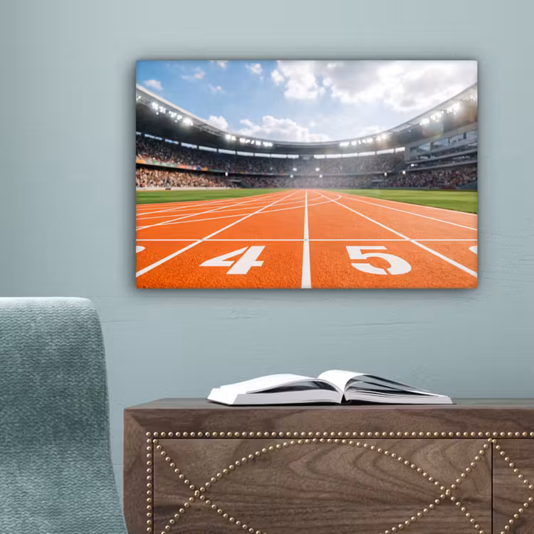 Sintelbaan - Stadion - Sport -Oranje canvas 2cm klein -sfeer4