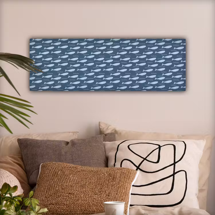 Klein - Oceaan - Golven - Blauw canvas 2cm klein 828 -sfeer1