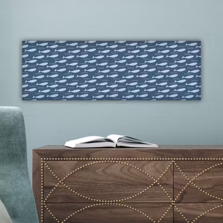 Klein - Oceaan - Golven - Blauw canvas 2cm klein 828 -sfeer4