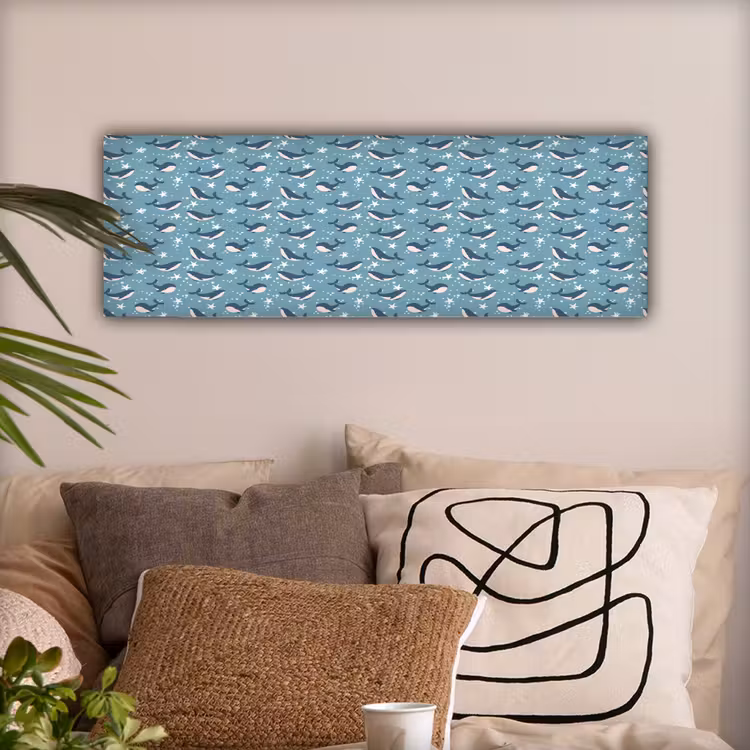 Klein - Oceaan - Walvis - Zeester canvas 2cm klein 828 -sfeer1