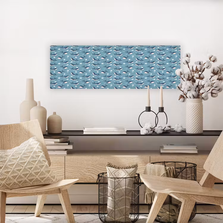 Klein - Oceaan - Walvis - Zeester canvas 2cm klein 828 -sfeer6