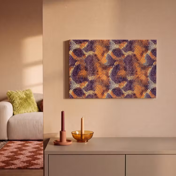 Slang - Kleurrijk - Schubben canvas 2cm klein 34 -sfeer1