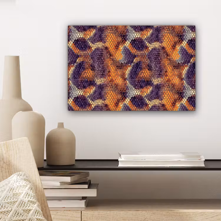 Slang - Kleurrijk - Schubben canvas 2cm klein 34 -sfeer6