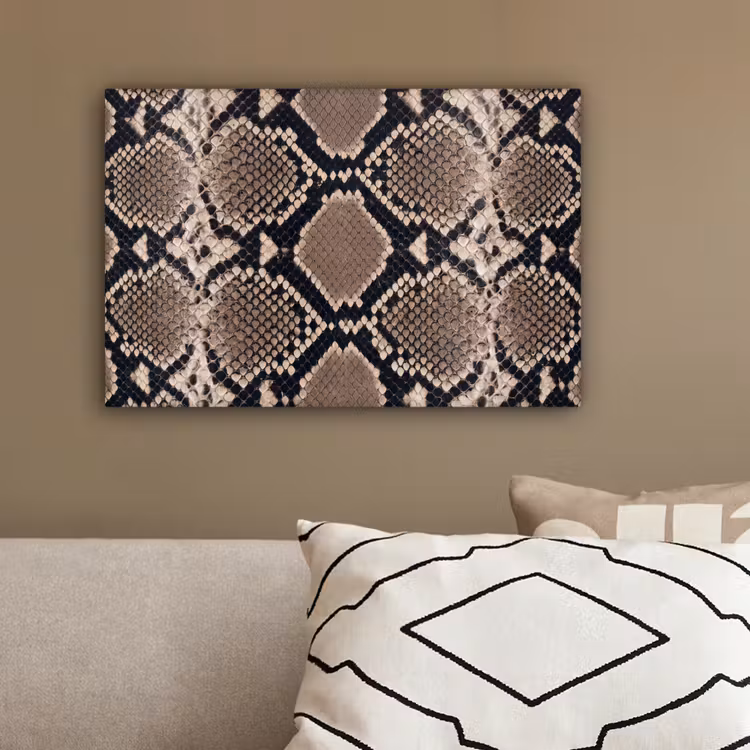 Slangenprint - Python - Bruin canvas 2cm klein -sfeer3