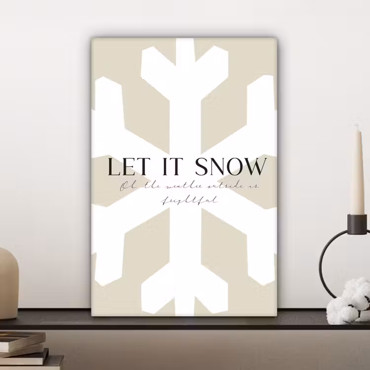 Sneeuw - Japandi - Winter - Decoratie canvas 2cm klein -sfeer6