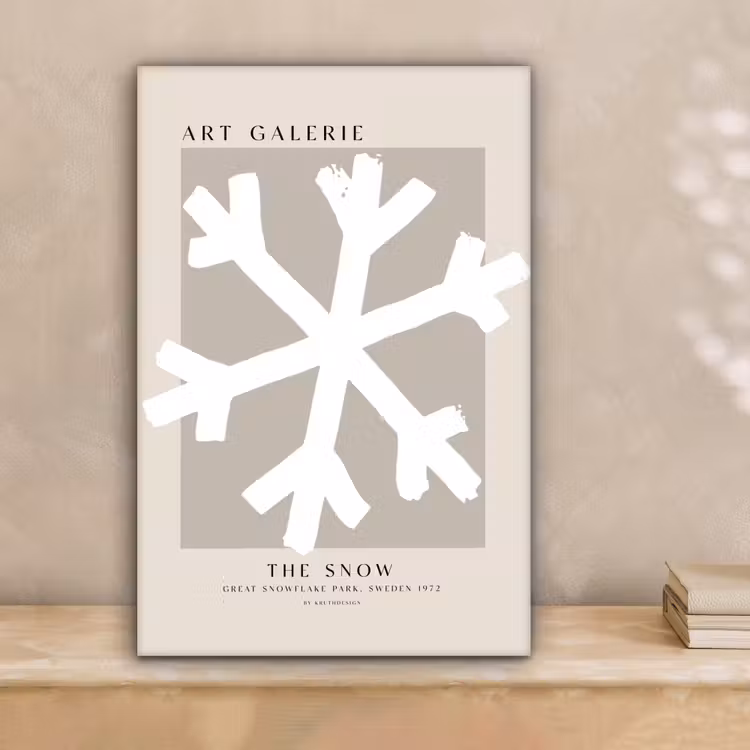 Sneeuwvlok - Wit - Winter - Kerst canvas 2cm klein -sfeer1