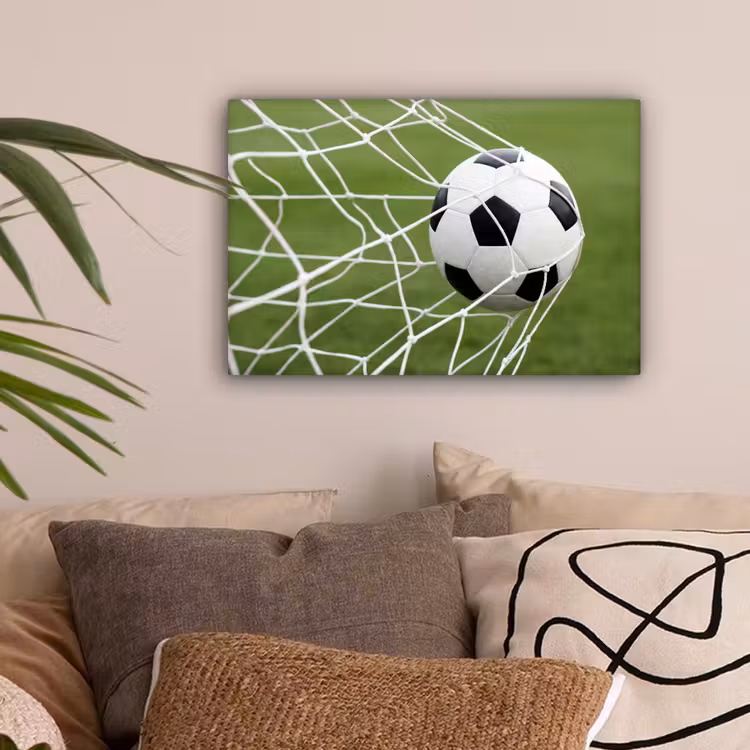 Voetbal - Goal - Net - Sport canvas 2cm klein -sfeer1