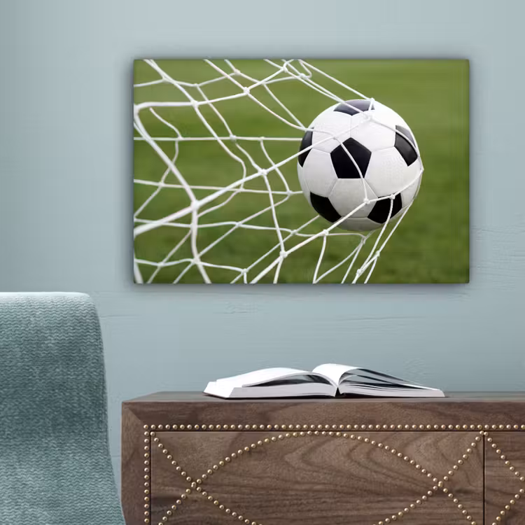 Voetbal - Goal - Net - Sport canvas 2cm klein -sfeer4