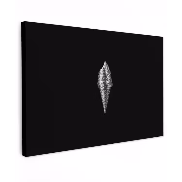 Softijs - Realistisch - Futuristisch canvas 2cm klein -z3d
