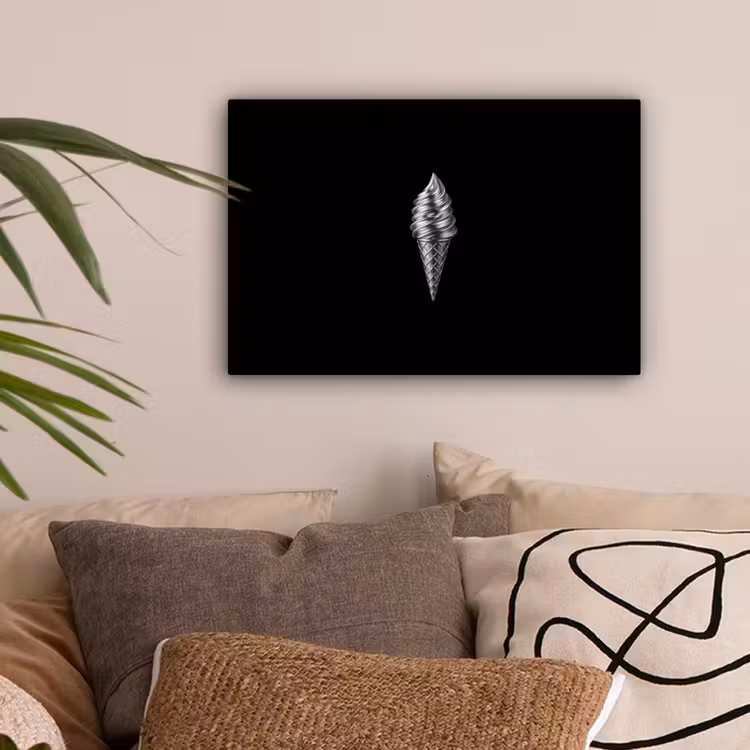 Softijs - Realistisch - Futuristisch canvas 2cm klein -sfeer1