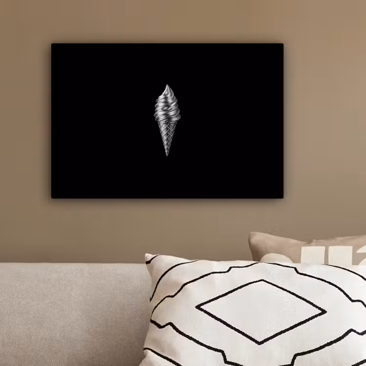 Softijs - Realistisch - Futuristisch canvas 2cm klein -sfeer3