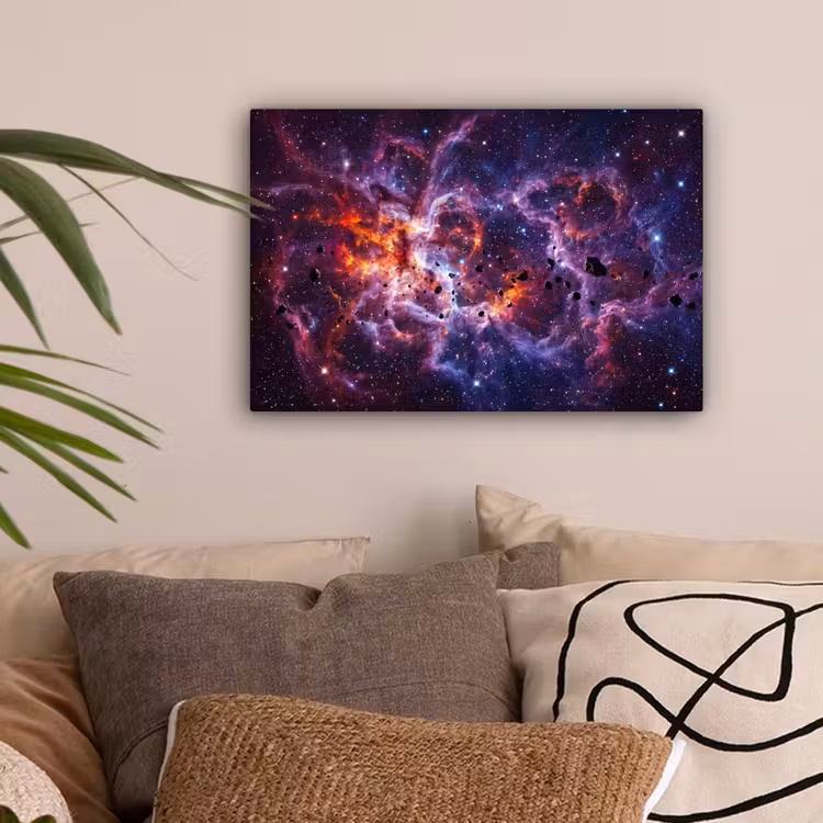Space - Stars - Abstract - Colorful canvas 2cm klein -sfeer1
