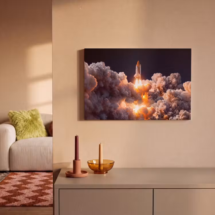 Canvas Print - Spacecraft - Launch - Stars - Ruimtevaartuig - Lancering - Sterren canvas 2cm klein