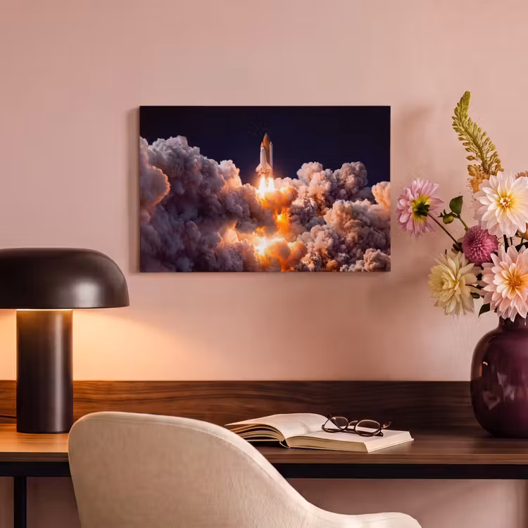 Canvas Print - Spacecraft - Launch - Stars - Ruimtevaartuig - Lancering - Sterren canvas 2cm klein