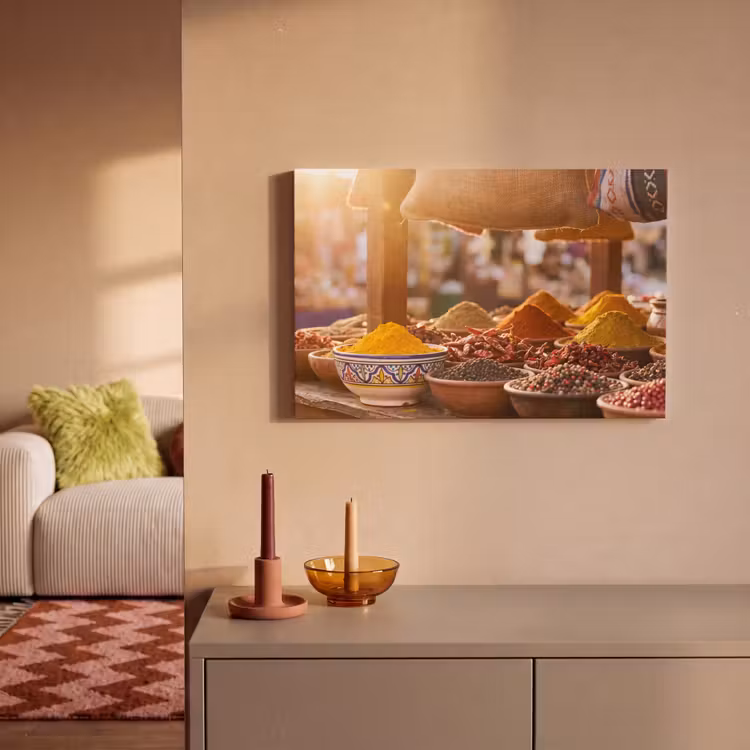 Canvas Print - Spices - Market - Colorful - Specerijen - Markt - Kleurrijk canvas 2cm klein
