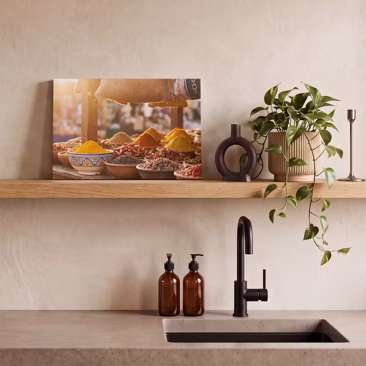 Canvas Print - Spices - Market - Colorful - Specerijen - Markt - Kleurrijk canvas 2cm klein
