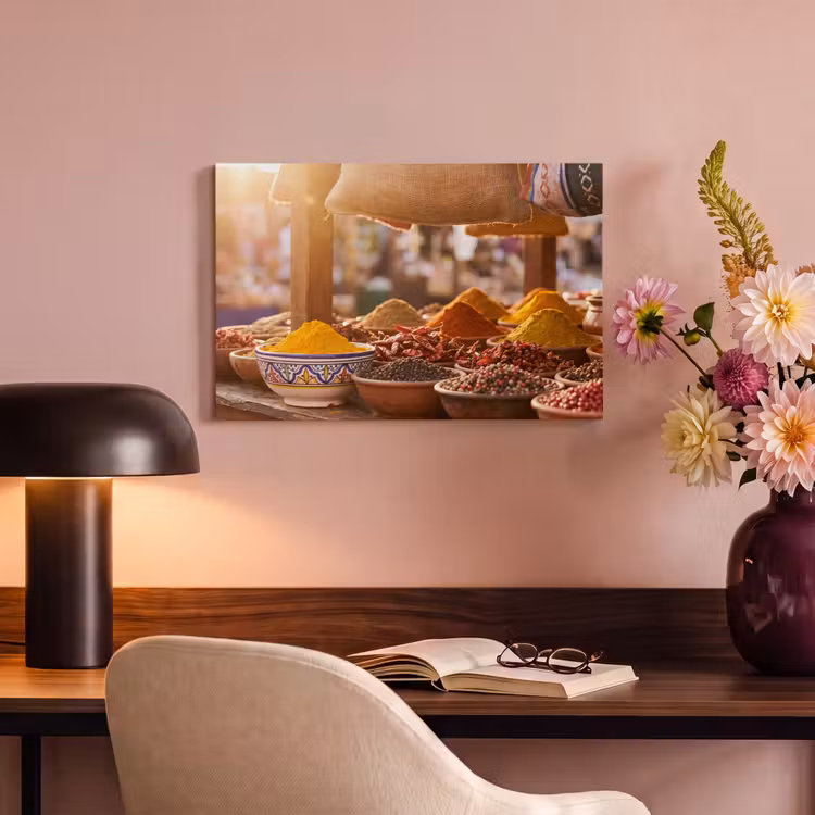Canvas Print - Spices - Market - Colorful - Specerijen - Markt - Kleurrijk canvas 2cm klein