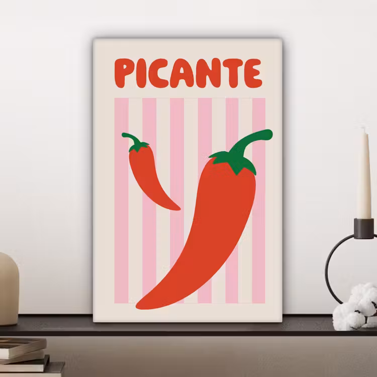 Pittig - Pepers - Rood canvas 2cm klein -sfeer6