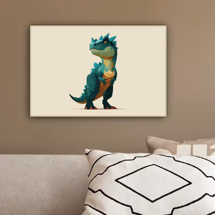 Stekels - Dino - Blauw - Gespierd canvas 2cm klein -sfeer3