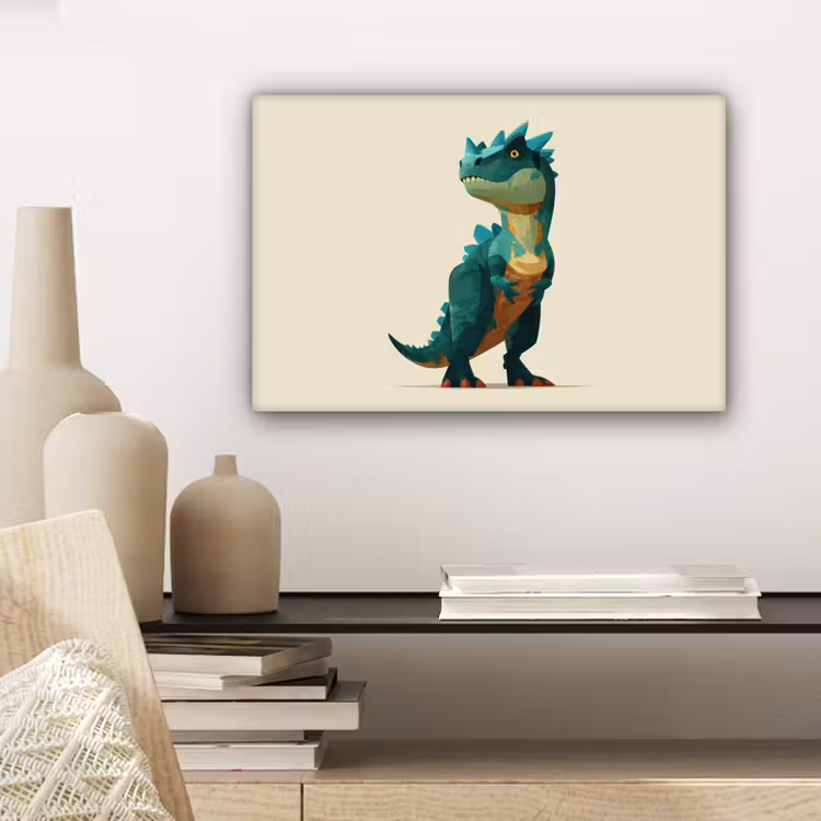 Stekels - Dino - Blauw - Gespierd canvas 2cm klein -sfeer6