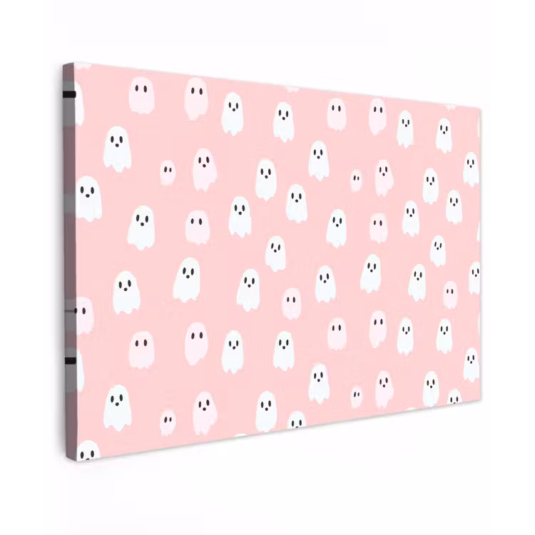 Spookjes - Patroon - Roze canvas 2cm klein 34 -z3d