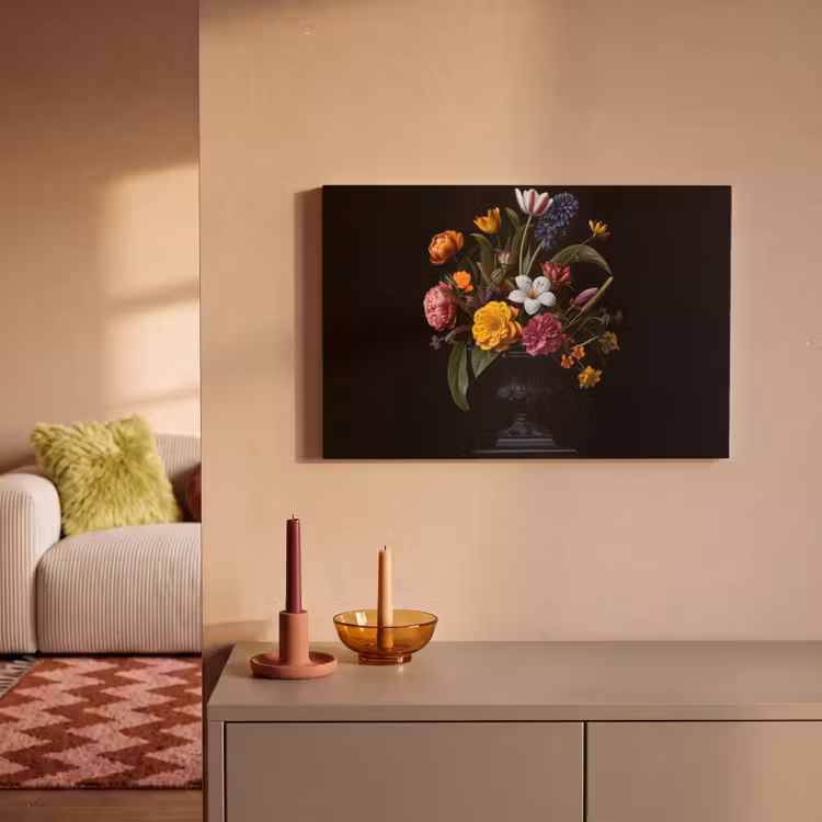 Lente - Bloemen - Klassiek - Vaas canvas 2cm klein -sfeer1