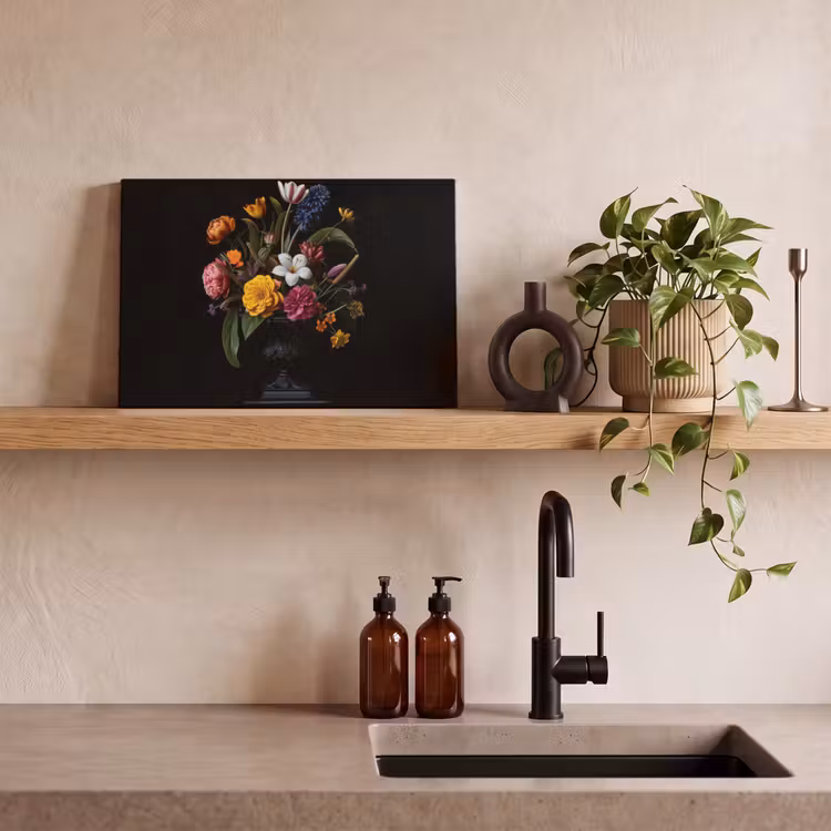 Lente - Bloemen - Klassiek - Vaas canvas 2cm klein -sfeer3