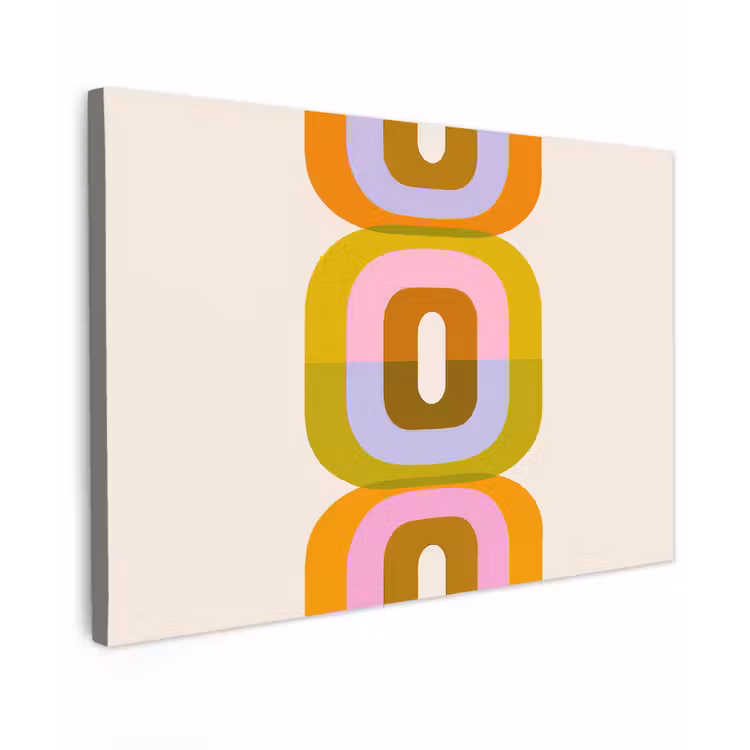 Stapel - Vormen - Geblokt - Oranje canvas 2cm klein -z3d