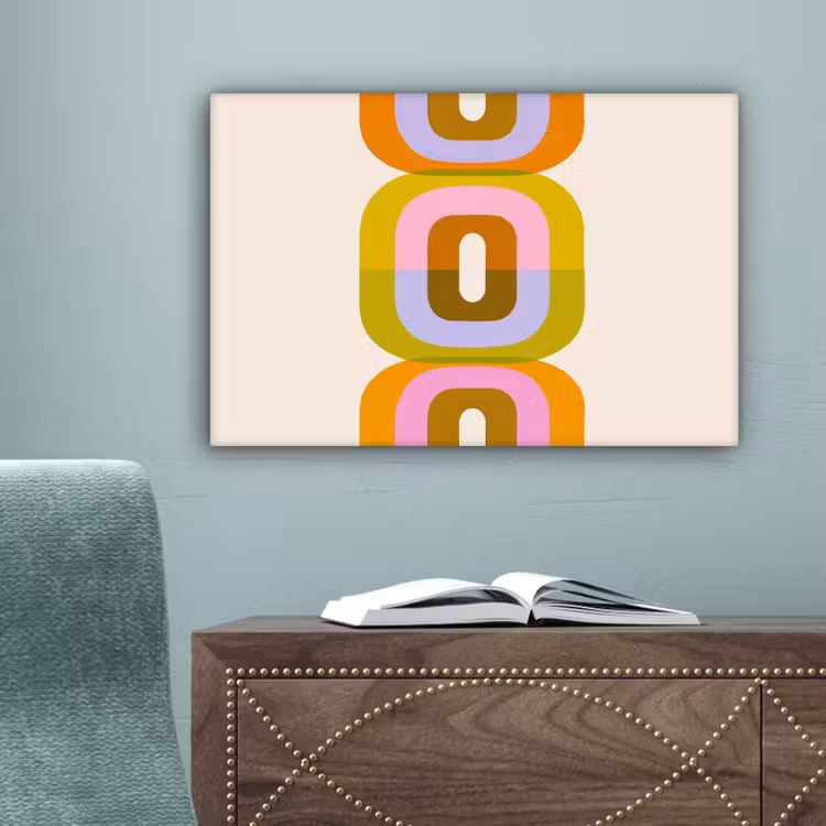 Stapel - Vormen - Geblokt - Oranje canvas 2cm klein -sfeer4