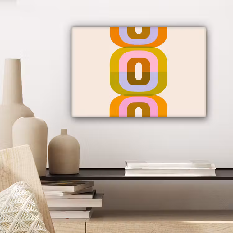 Stapel - Vormen - Geblokt - Oranje canvas 2cm klein -sfeer6