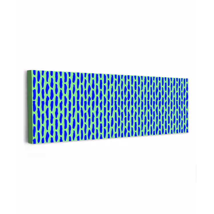 Vlekken - Groen - Blauw - Neon canvas 2cm klein 828 -z3d