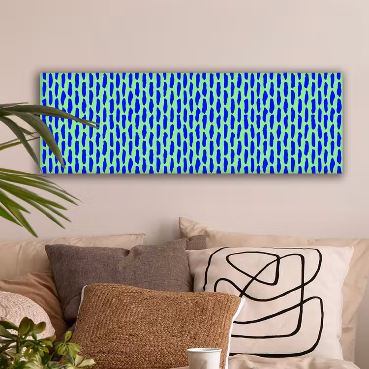 Vlekken - Groen - Blauw - Neon canvas 2cm klein 828 -sfeer1