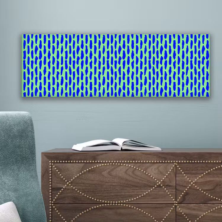 Vlekken - Groen - Blauw - Neon canvas 2cm klein 828 -sfeer4