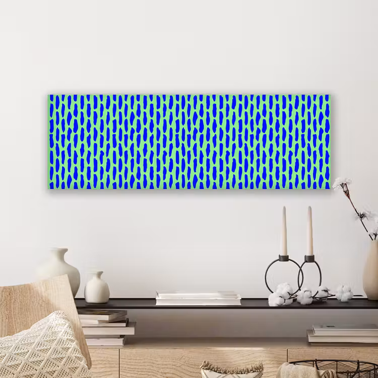 Vlekken - Groen - Blauw - Neon canvas 2cm klein 828 -sfeer6