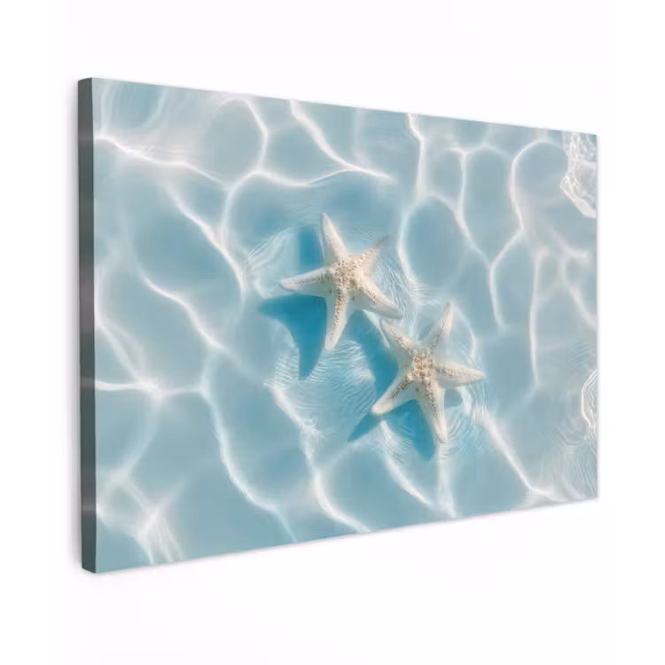 Zeesterren - Golvend water - Rustgevend canvas 2cm klein -z3d