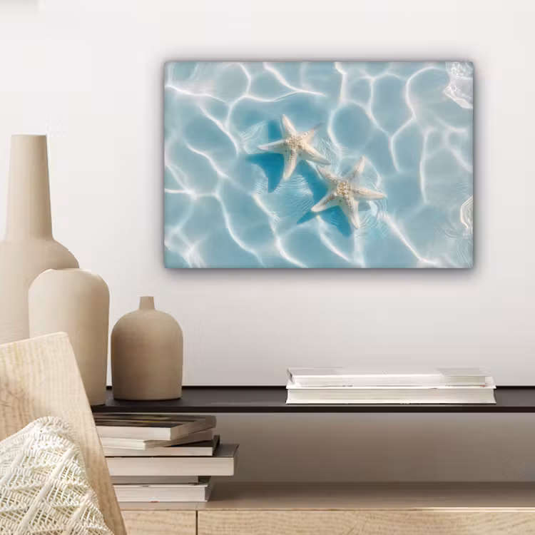 Zeesterren - Golvend water - Rustgevend canvas 2cm klein -sfeer6
