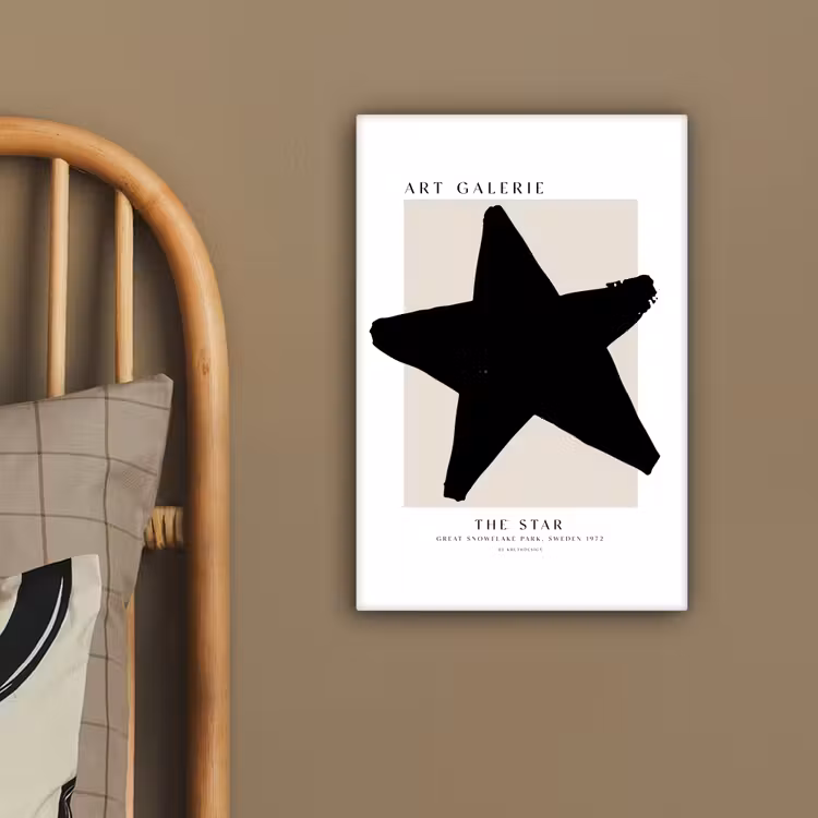 Sterren - Zwart - Kerstmis - Feestdagen canvas 2cm klein -sfeer3