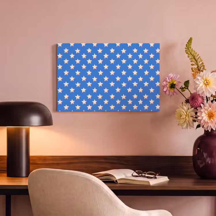 Sterren - Patroon - Blauw canvas 2cm klein 34 -sfeer4