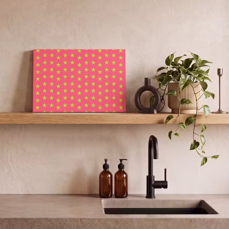 Sterren - Patroon - Roze canvas 2cm klein 34 -sfeer3