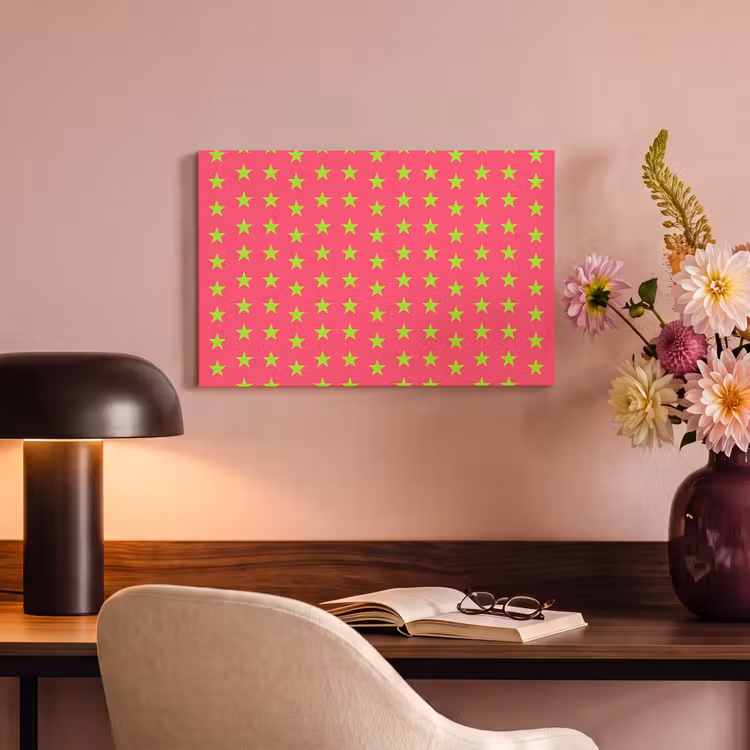 Sterren - Patroon - Roze canvas 2cm klein 34 -sfeer4