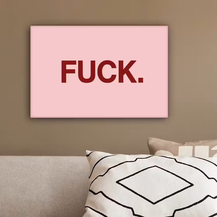 Statement - Krachtig - Roze canvas 2cm klein -sfeer3
