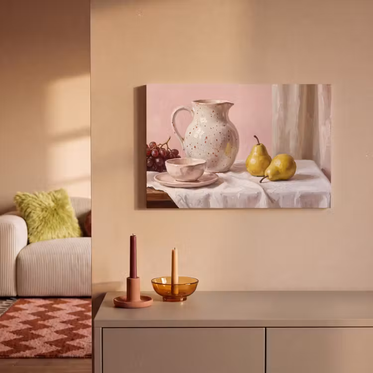Canvas Print - Still Life - Fruit - Pink - Stilleven - Fruit - Roze canvas 2cm klein